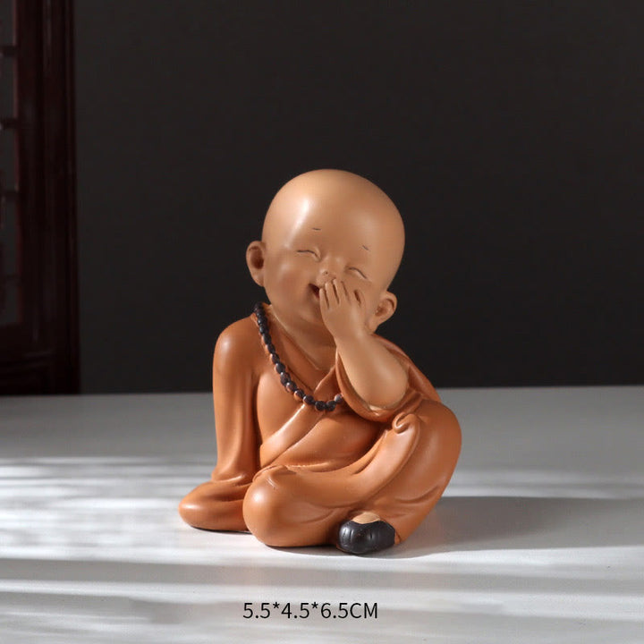 Buddha Stones Small Mini Meditation Praying Monk Serenity Resin Home Decoration