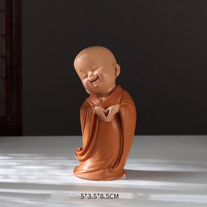 Buddha Stones Small Mini Meditation Praying Monk Serenity Resin Home Decoration