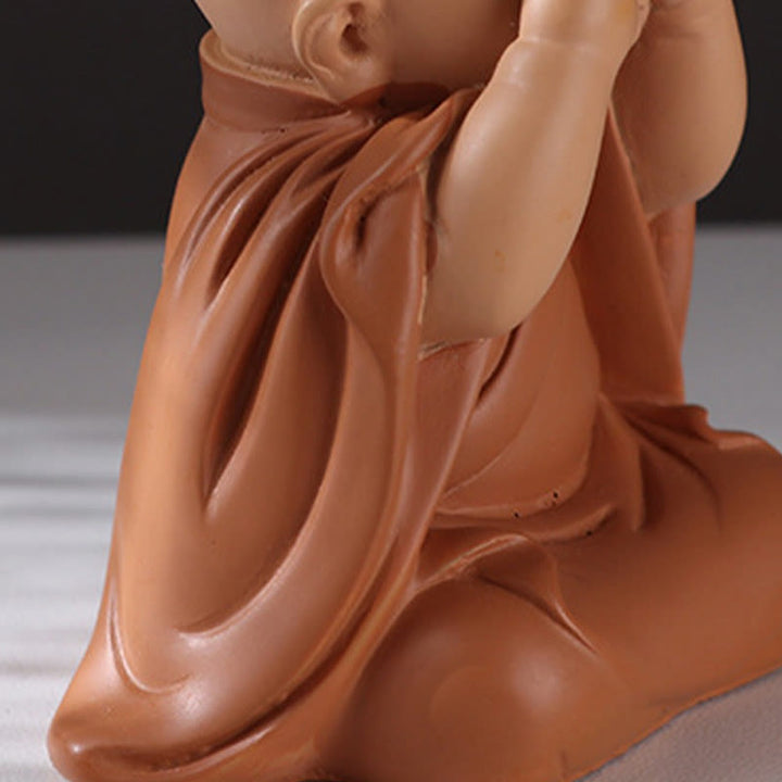 Buddha Stones Small Mini Meditation Praying Monk Serenity Resin Home Decoration - image 8