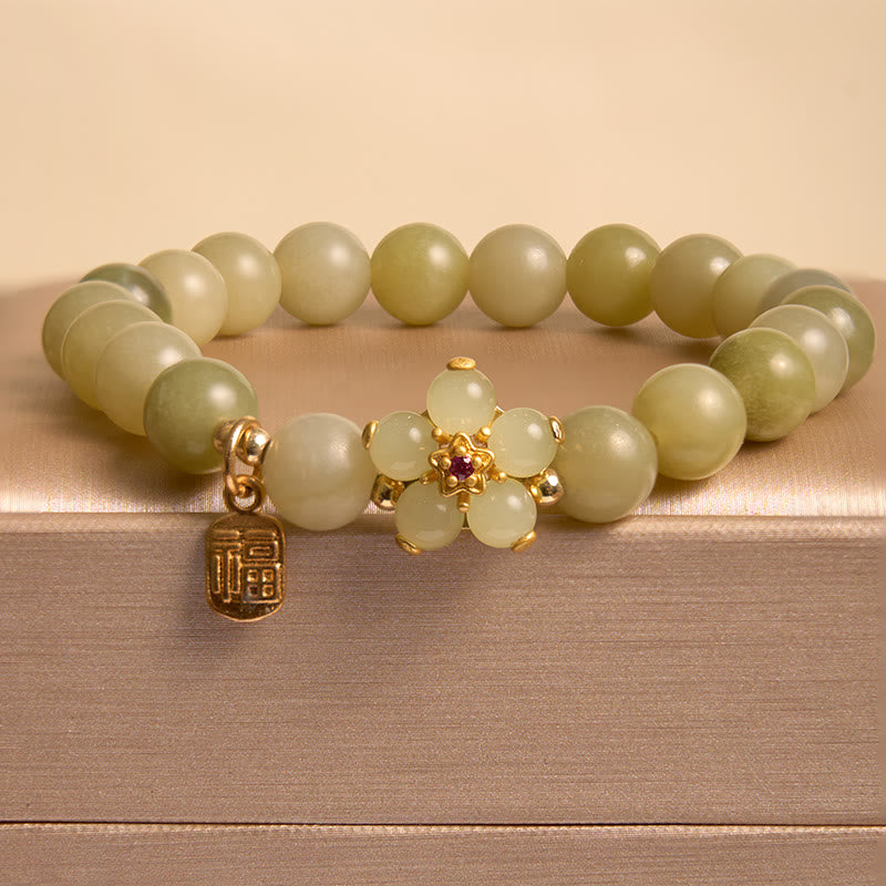 FREE Today: Success Jade Flower Fu Lucky Bracelet