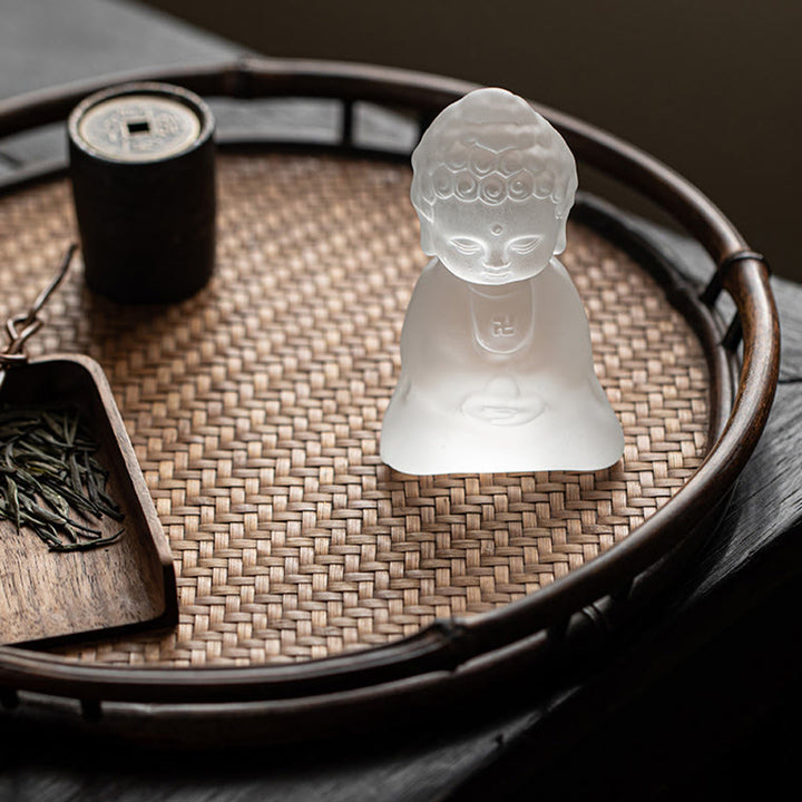 Buddha Stones Mini Tathagata Buddha Liuli Serenity Desk Decoration - image 7