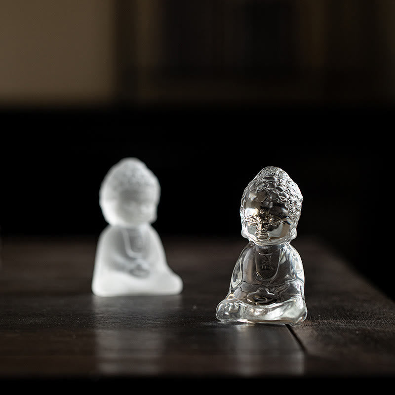 Buddha Stones Mini Tathagata Buddha Liuli Serenity Desk Decoration - image 12