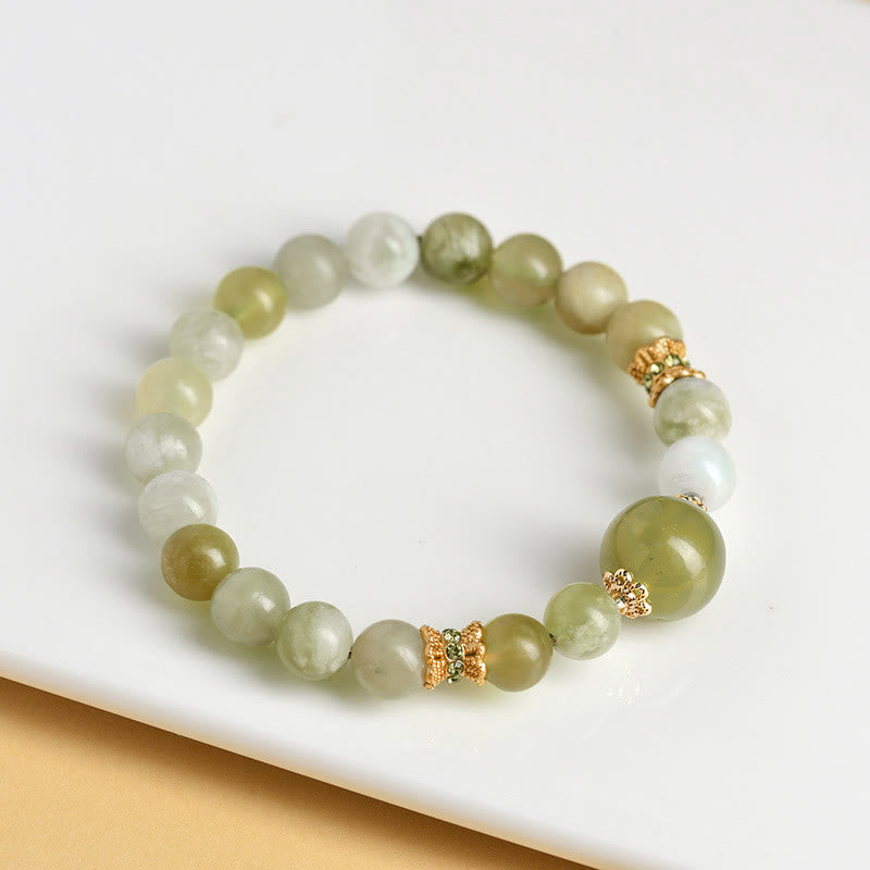 Buddha Stones Green Grape Color Jade Abundance Bracelet