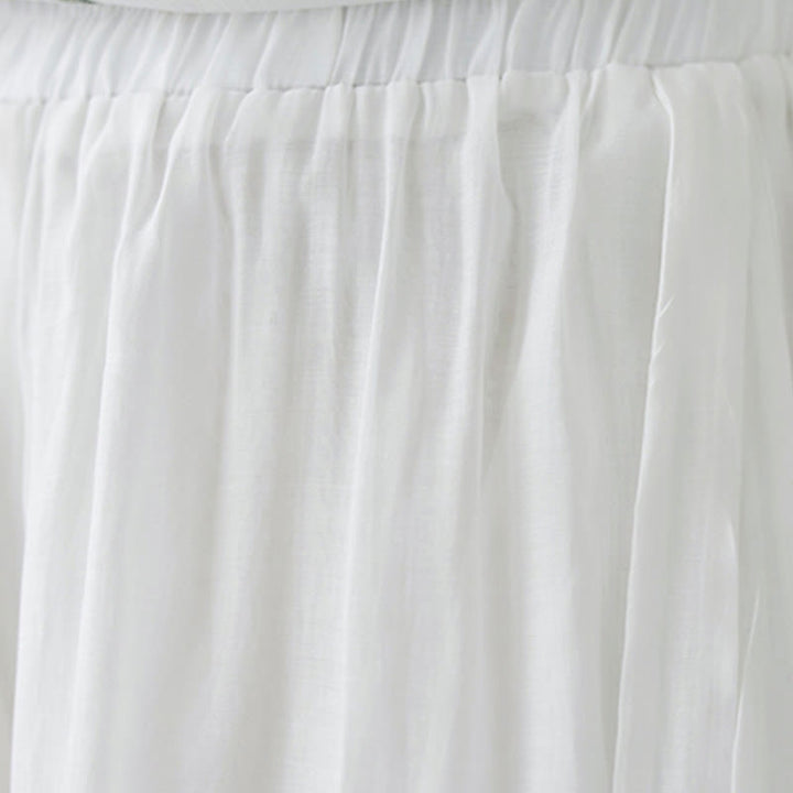 Buddha Stones 2Pcs Flower Embroidery Short Sleeve Tee T-shirt Wide Leg Pants Set - image 24