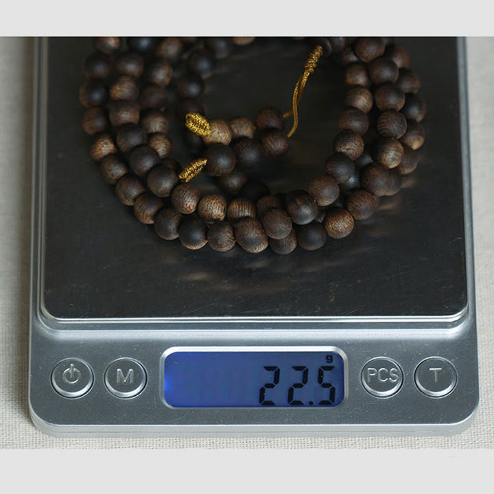 Buddha Stones 7mm 108 Mala Beads Nha Trang Qinan Agarwood Peace Strength Bracelet