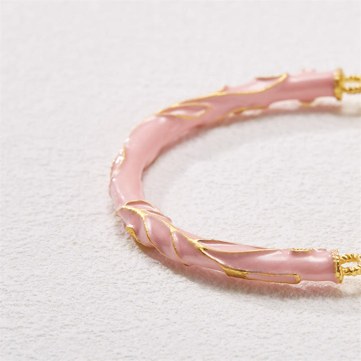 Buddha Stones Sun Stone Golden Silk Jade Lily of the Valley Charm Positive Bracelet Bangle - image 12