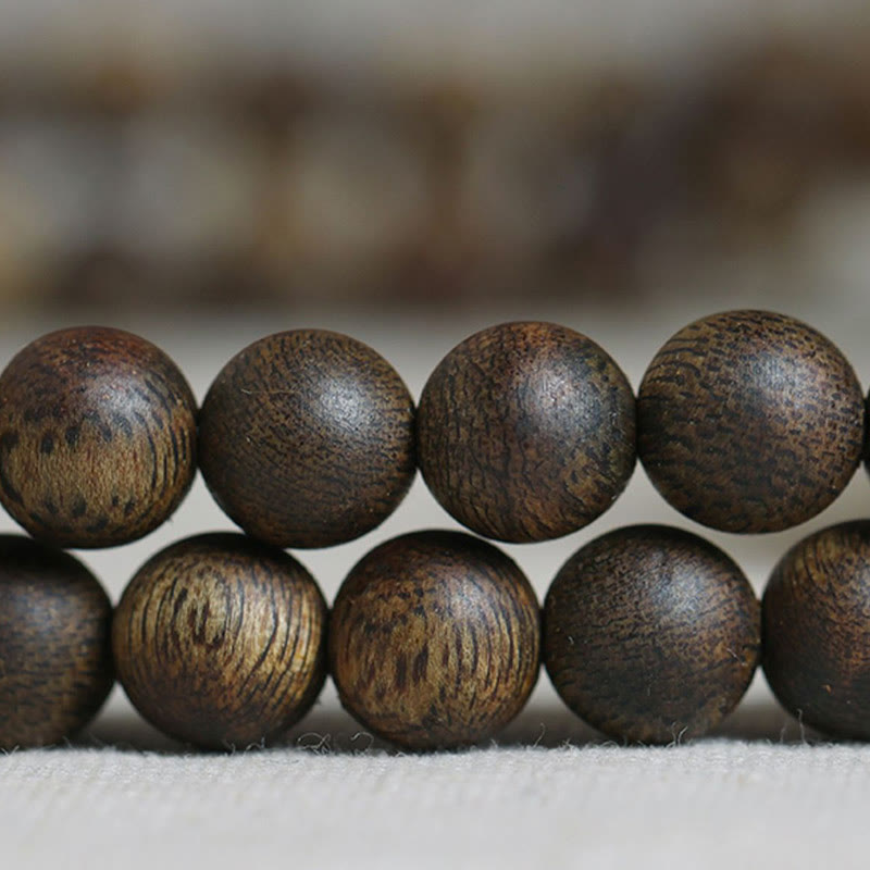 Buddha Stones 108 Mala Beads Nha Trang Soil Buried Qinan Agarwood Balance Strength Bracelet