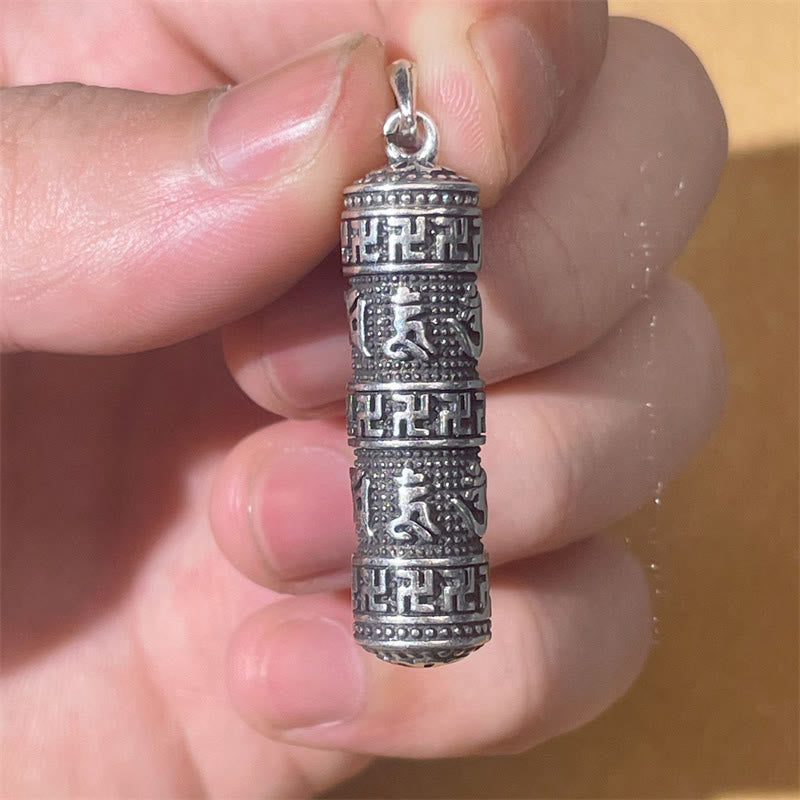 Buddha Stones Om Mani Padme Hum Swastika Twisted Chain Wisdom Necklace Pendant - image 3