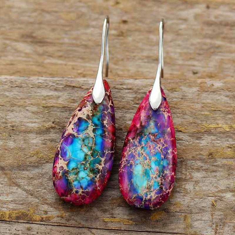 Buddha Stones Emperor Stone Crystal Happiness Earrings - image 5