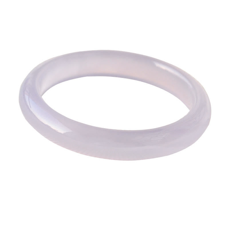 Buddha Stones Natural Chalcedony Positive Energy Bracelet Bangle - image 11
