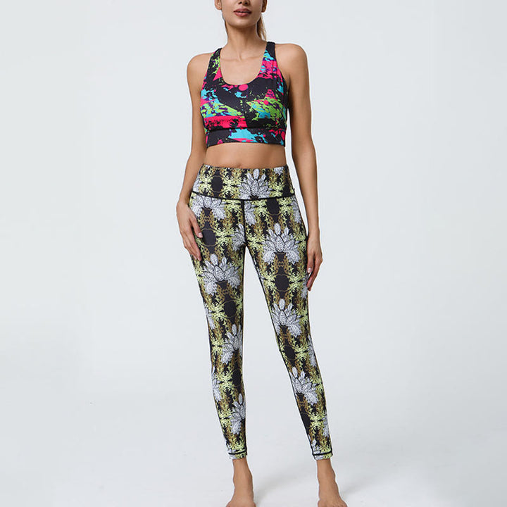 Buddha Stones Flowers Geometric Mandalas Print Sports Fitness Yoga High Waist Leggings Women's Pants - image 20