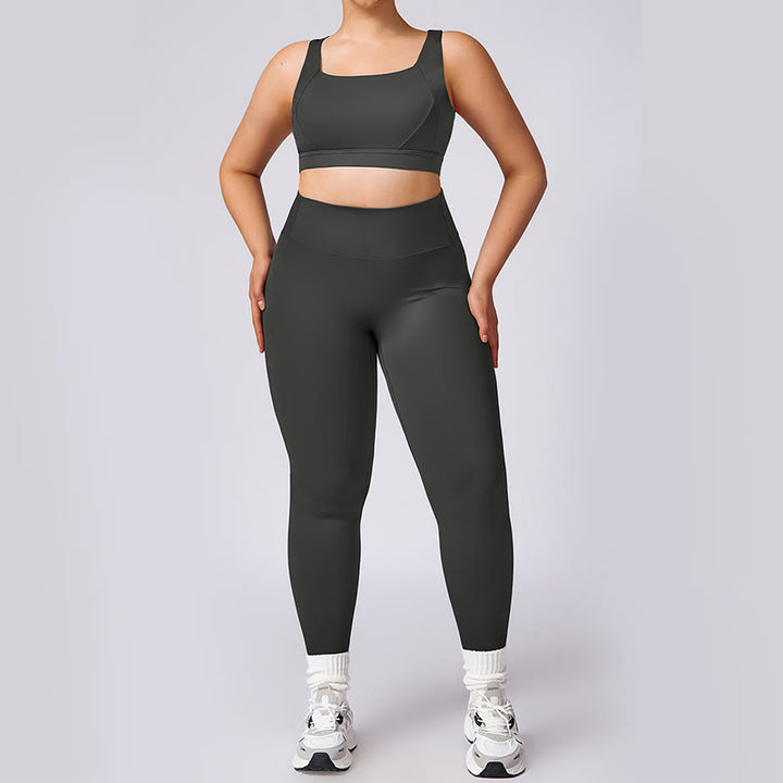 Buddha Stones PLUS SIZE Backless Criss-Cross Strap Bra Shorts Leggings Pants Sports Gym Yoga Quick Drying Outfits