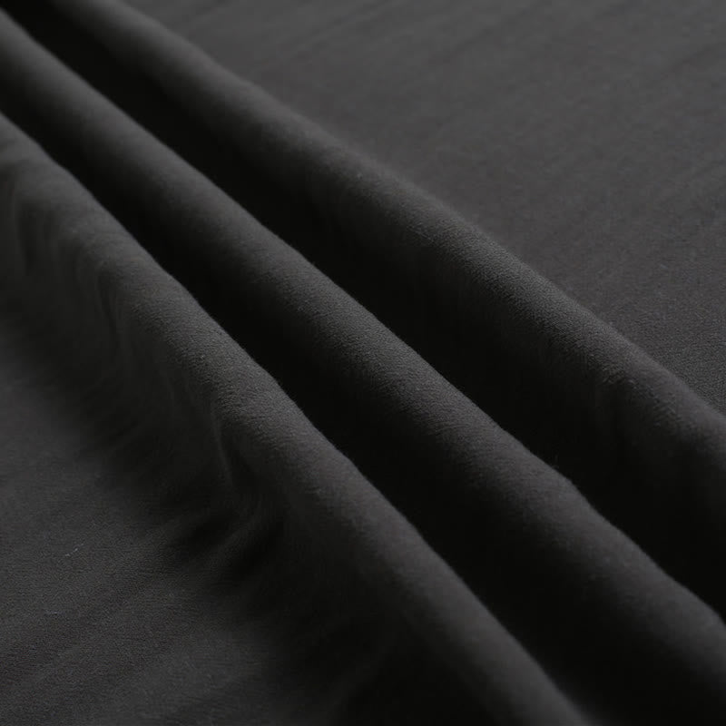 Buddha Stones Men's Solid Color Round Neck Short Sleeve Cotton Linen Shirt - image 10