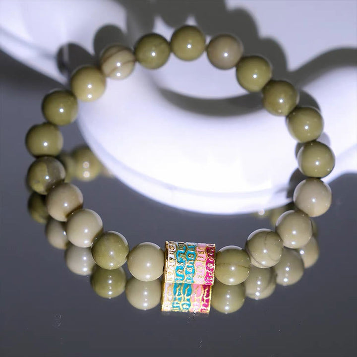 Buddha Stones Natural Alashan Agate Encourage Bracelet