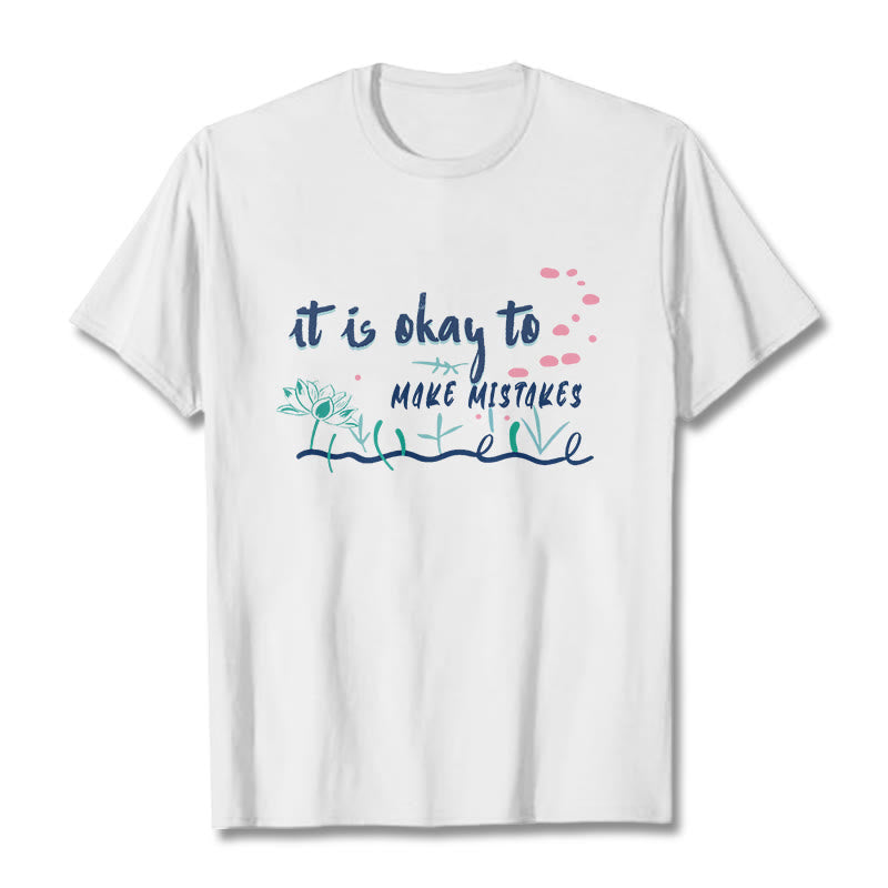 Buddha Stones It Is Okay To Make Mistakes Tee T-shirt - White - 2XL - image 2