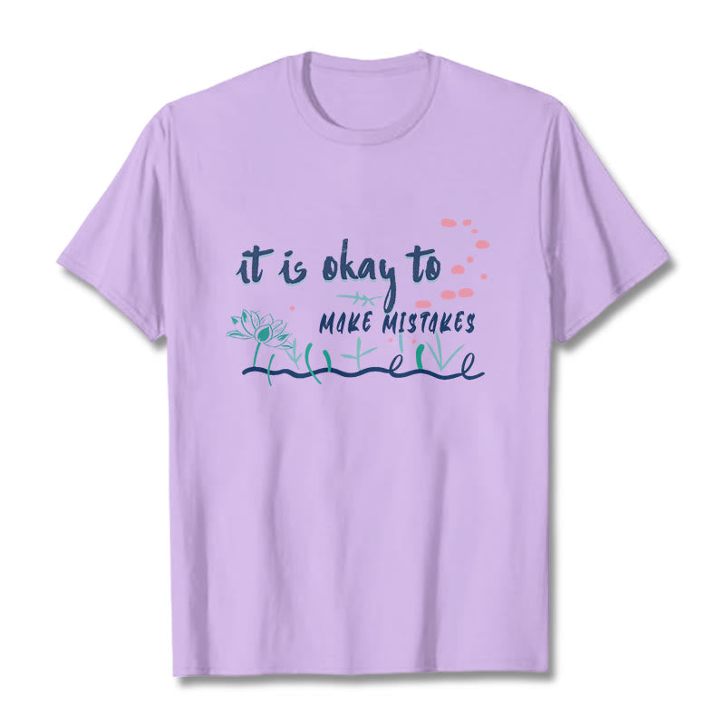 Buddha Stones It Is Okay To Make Mistakes Tee T-shirt - Plum - 2XL - image 17