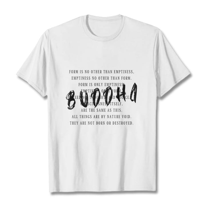 Buddha Stones Form Is No Other Than Emptiness Tee T-shirt - White - 2XL - image 5