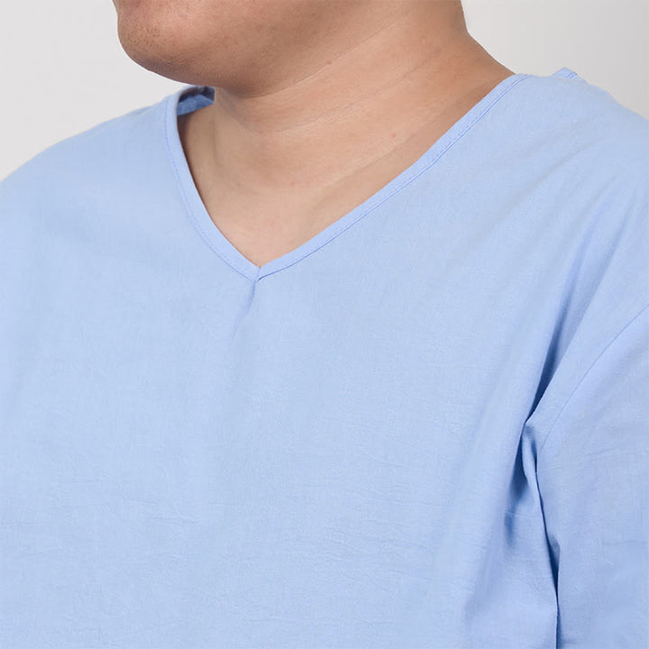 Buddha Stones Solid Color Three Quarter Sleeve Men's T-shirt - image 1