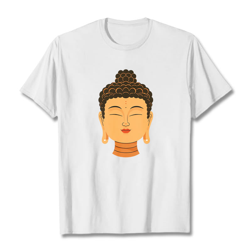 Buddha Stones Blessed Meditation Buddha Tee T-shirt - White - 2XL - image 1