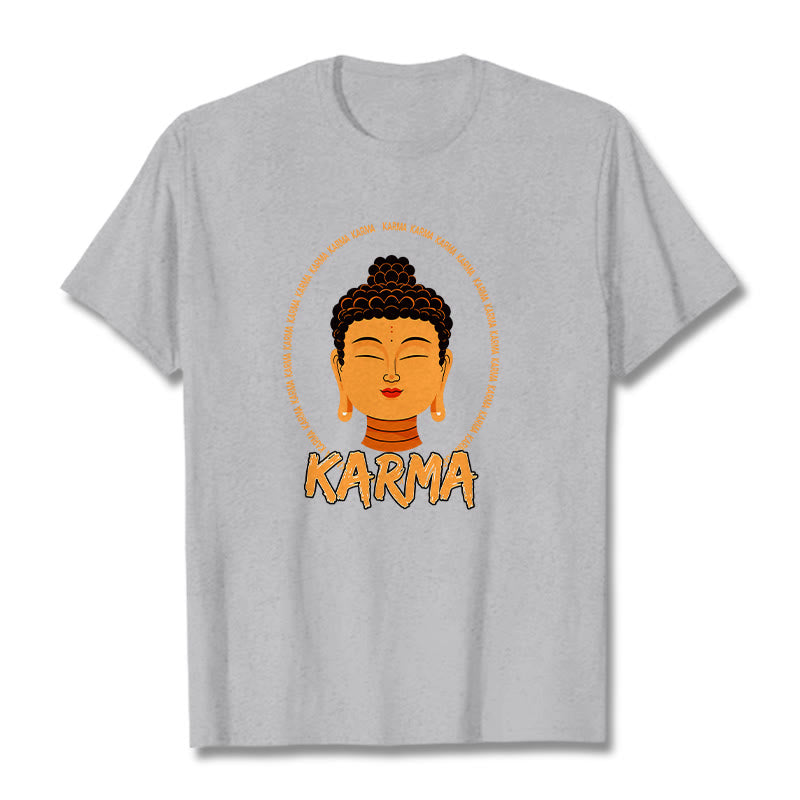 Buddha Stones Karma Buddha Tee T-shirt - LightGrey - 2XL - image 19