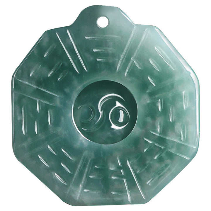 Buddha Stones Natural Jade FengShui Bagua Yin Yang Prosperity Necklace Pendant - image 10