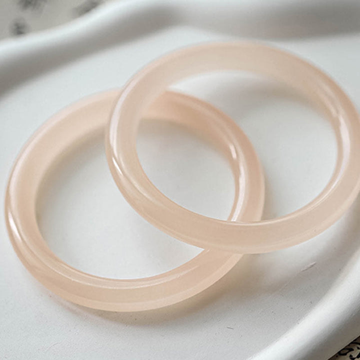Buddha Stones Natural Dusty Rose Pink Jade Self-Love Bracelet Bangle - image 8