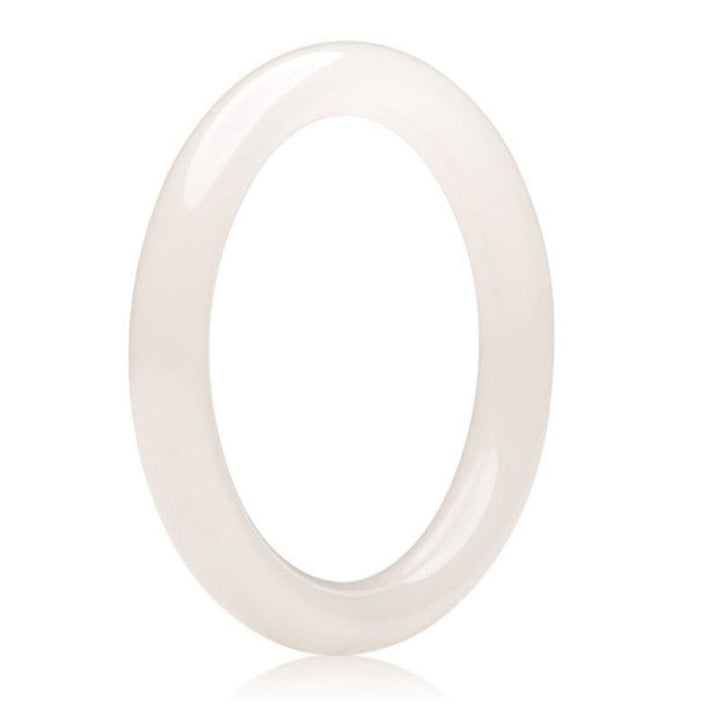 Buddha Stones Natural White Green Jade Luck Prosperity Bracelet Bangle - image 9