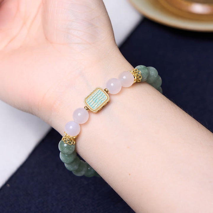 Buddha Stones Promote New Beginnings Mint Green Jade Bracelet Bangle Bundle