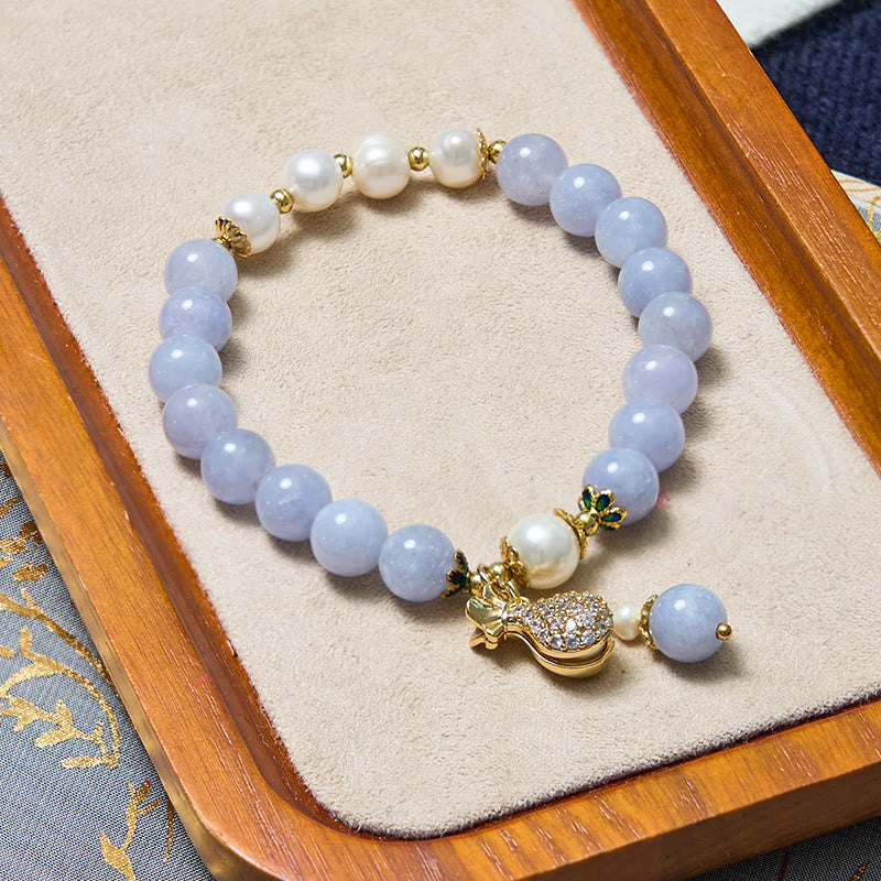 Buddha Stones Inner Peace And Stress Relief Aquamarine Jade Blue Bracelet Bangle Bundle