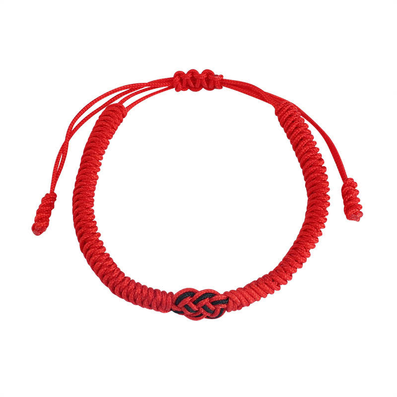 Buddha Stones 2Pcs Tibetan Luck Chinese Knot Protection String Bracelet - image 19