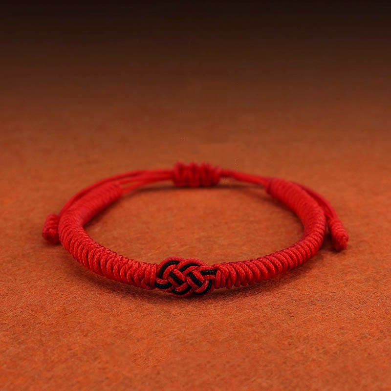 Buddha Stones 2Pcs Tibetan Luck Chinese Knot Protection String Bracelet - image 13