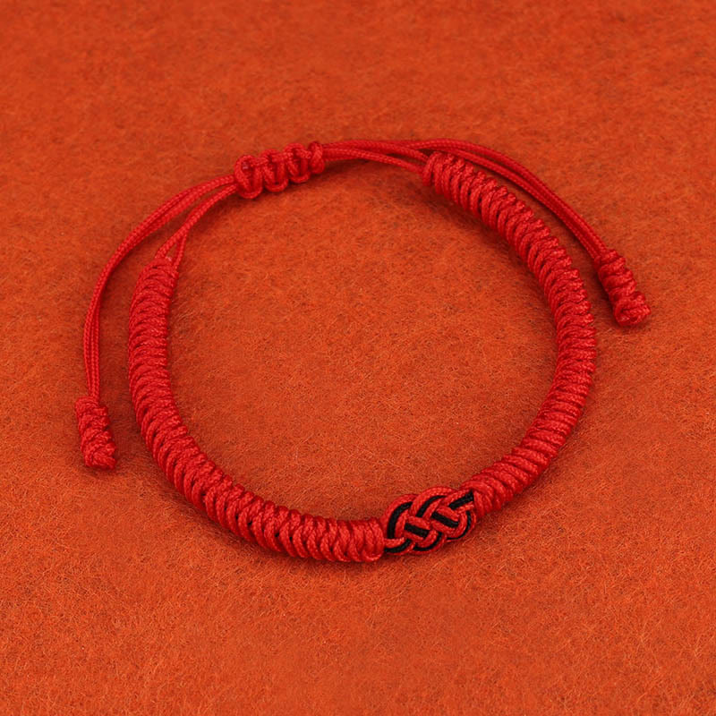 Buddha Stones 2Pcs Tibetan Luck Chinese Knot Protection String Bracelet - image 14