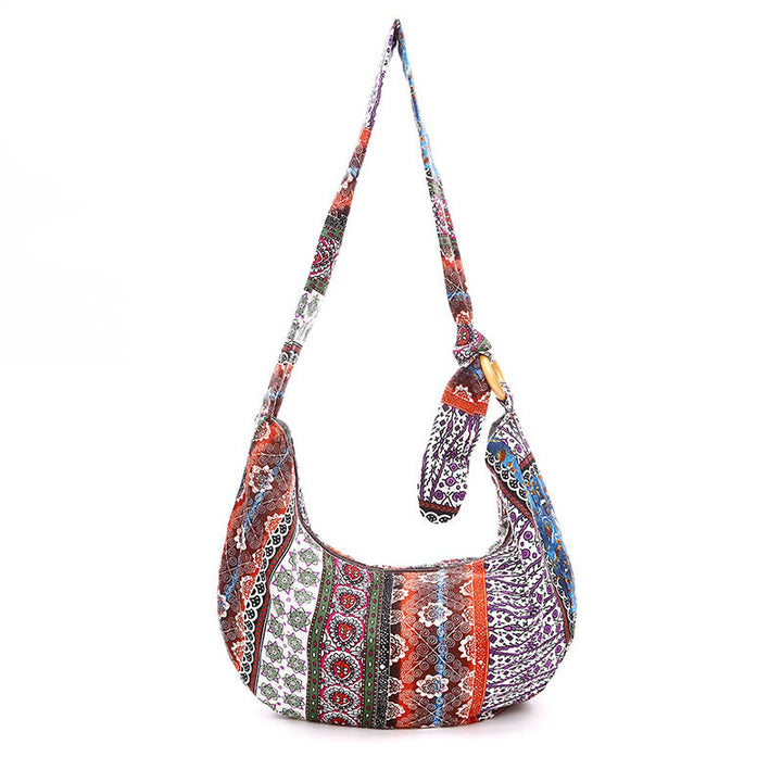 Buddha Stones Cotton Stripes Print Crossbody Bag Shoulder Bag