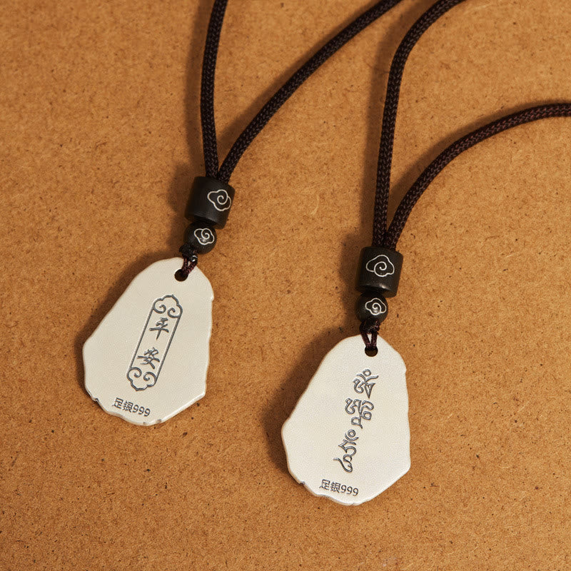 Buddha Stones 999 Sterling Silver Ksitigarbha Buddha Zakiram Goddess Necklace Pendant - image 9