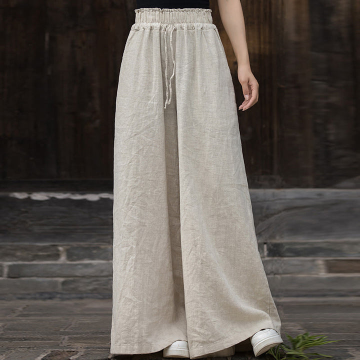 Buddha Stones Handmade Tie Dye Ramie Linen Women's Short Sleeve Below Knee Dress With Pockets - image 20