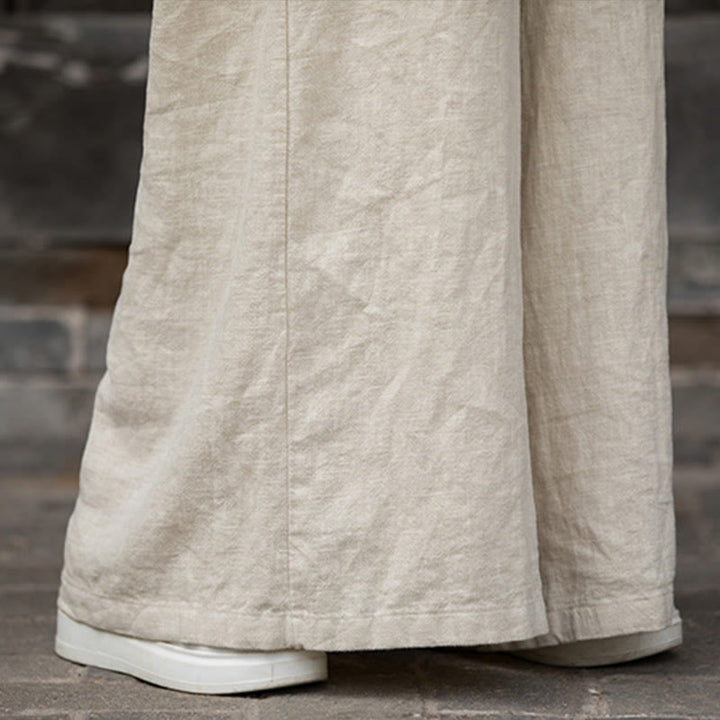 Buddha Stones Handmade Tie Dye Ramie Linen Women's Short Sleeve Below Knee Dress With Pockets - image 23