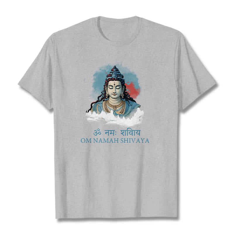 Buddha Stones Sanskrit OM NAMAH SHIVAYA Colorful Clouds Tee T-shirt - LightGrey - 2XL - image 18
