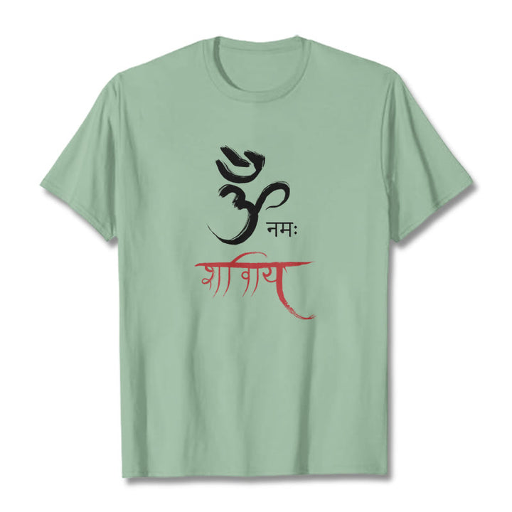Buddha Stones OM NAMAH SHIVAYA Mantra Sanskrit Tee T-shirt - PaleGreen - 2XL - image 16