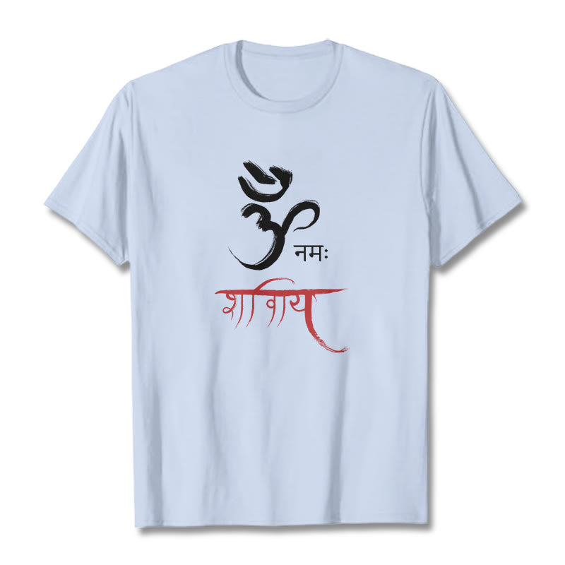 Buddha Stones OM NAMAH SHIVAYA Mantra Sanskrit Tee T-shirt - LightCyan - 2XL - image 18