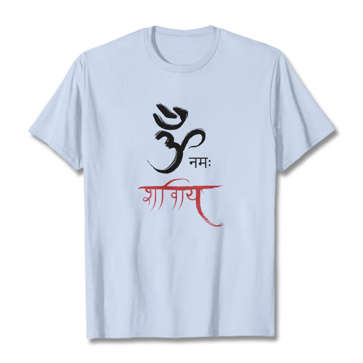 Buddha Stones OM NAMAH SHIVAYA Mantra Sanskrit Tee T-shirt - LightCyan - 2XL - image 18