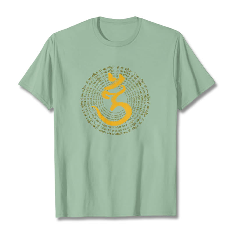 Buddha Stones 108 OM NAMAH SHIVAYA Mantra Sanskrit Tee T-shirt - PaleGreen - 2XL - image 15