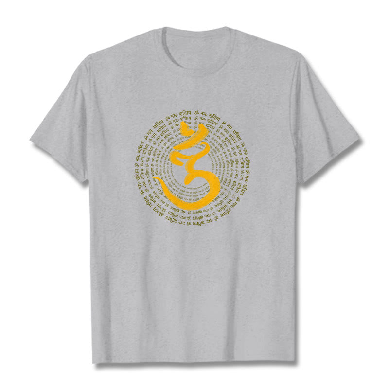 Buddha Stones 108 OM NAMAH SHIVAYA Mantra Sanskrit Tee T-shirt - LightGrey - 2XL - image 18