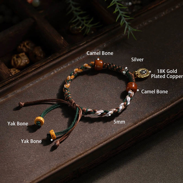Buddha Stones "Cheers to Harmony and Blessings" Tibetan Rope Bracelet Includes Gift Message Card - image 15