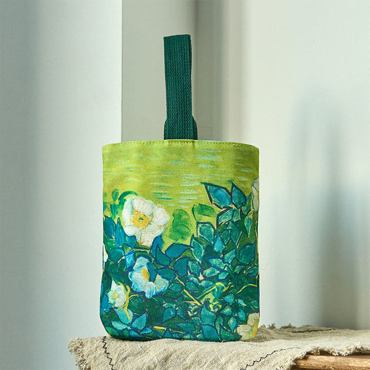 Buddha Stones Roses Canvas Handbag - image 2