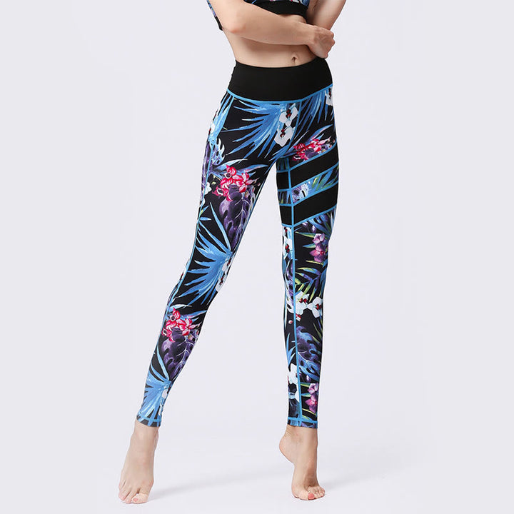 Buddha Stones Flower Petal Leaves Print Sports Exercise Fitness High Waist Leggings Women's Yoga Pants - image 23