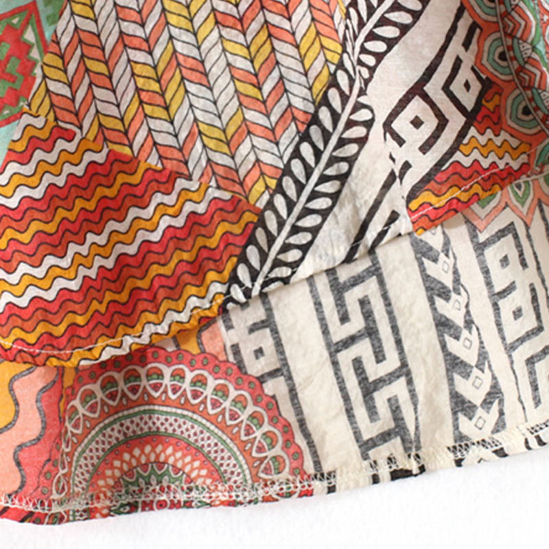 Buddha Stones Women's Mandala Geometry Half Button Shirt - image 17