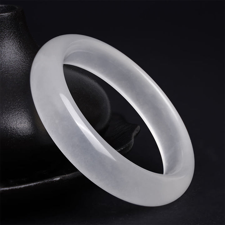 Buddha Stones Natural Golden Silk Jade Wealth Luck Bracelet Bangle - image 4