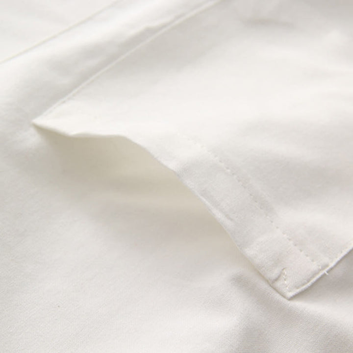 Buddha Stones Chinese Frog-Button Tang Suit Men's Short Sleeve Cotton Shirt With Pockets - image 7