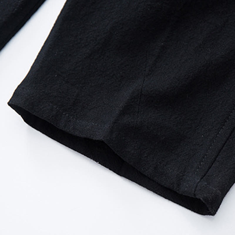 Buddha Stones Men's Solid Color Cotton Linen Casual Drawstring Pants With Pockets - image 4