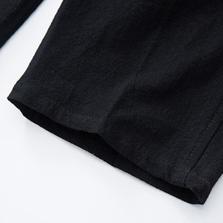 Buddha Stones Men's Solid Color Cotton Linen Casual Drawstring Pants With Pockets - image 4